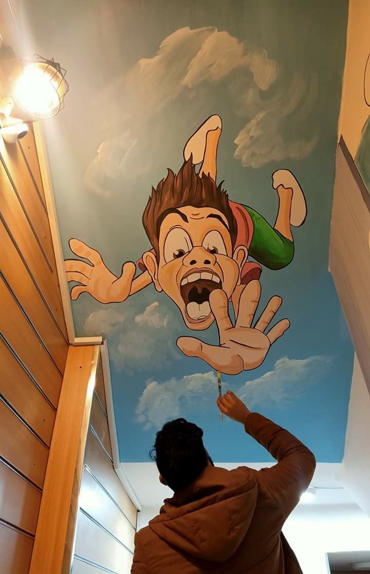 Ceiling Painting Process